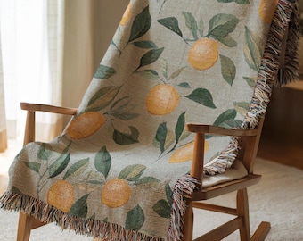 Coperta intrecciata in stile sud-occidentale, copriletto floreale neutro, coperta boho in cotone con frange, regalo per lei o per la mamma