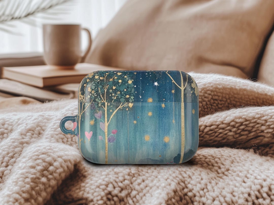 Whimsical Forest Airpods Case, Night Sky Watercolor Airpods Pro 2 Case ...