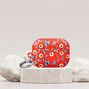 Retro Orange Flowers Airpods Case, Wild Flowers Airpods Pro Case, Protective Case For AirPods Gen 1, 2, 3, Pro Cover, Dopamine Airpod Charm