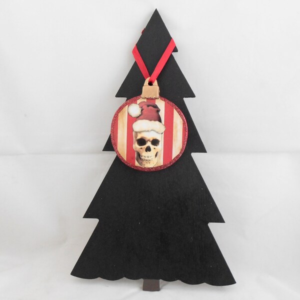 Gothic Christmas Ornament - Skull Ornament - Creepy Christmas