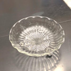 Vintage Anchor Hocking Glass 3 Toed Star Of David Dish Bowl-Appears New