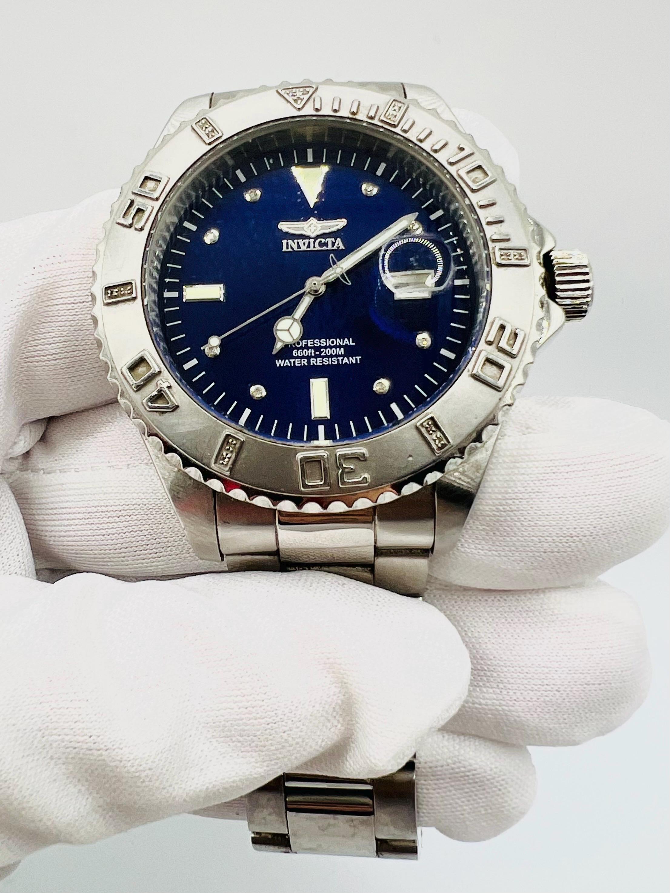 Invicta Mens Pro Diver Quartz Stainless Steel Watch