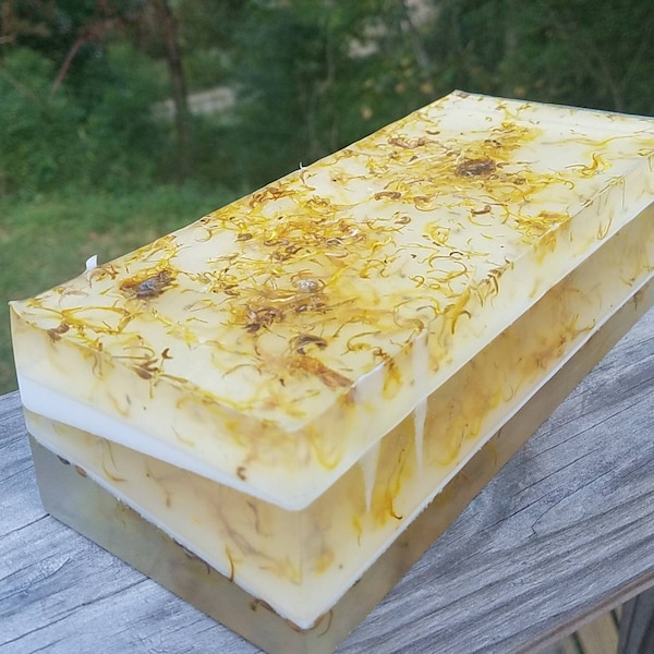 Sunflower Honey and Calendula Soap, handmade wholesale soap, soap loaves