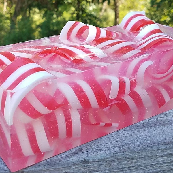 Peppermint Curls Glycerin Soap Loaf, BEST SELLER, Handmade Soap, Wholesale Soap, Soap Bars