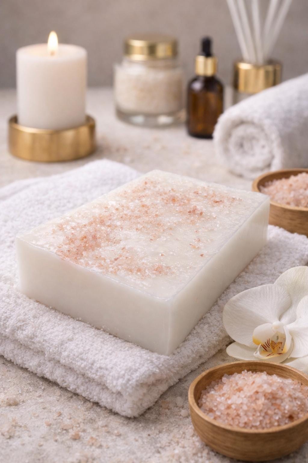 Pink Himalayan Salt Soap - Shea Coconut Sandalwood - Etsy