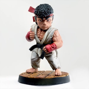 Ryu Chibi Style Miniature 3D Printed