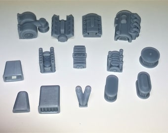 Gaslands Engines, Hoods, Vents Autokill,Car Wars, Hot wheels, Matchbox 1/64 scale