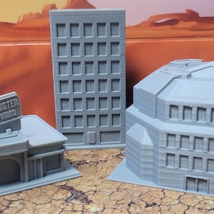 6mm Sci-fi city terrain for Miniature Wargames like Battletech, Drop Zone Commander, etc.