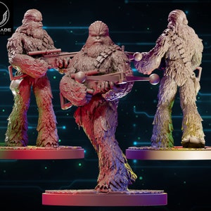 Chewbacca 3D printed miniature 40mm/Shatterpoint Scale/Star Wars