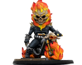 Chibi Ghost Rider Miniature 3D printed