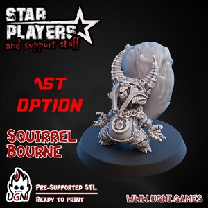 Squirrel Bourne Star Player pour jeu de football Fantasy