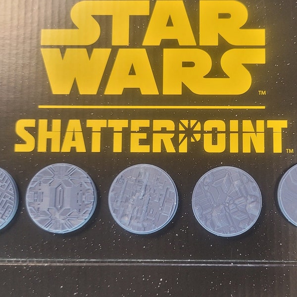 5 Star Wars Shatterpoint round bases, 40mm round bases.