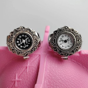 Vintage achteckige Ringuhr, einfache und vielseitige personalisierte digitale Herren- und Damen-Quarzringuhr ， kleine Uhr