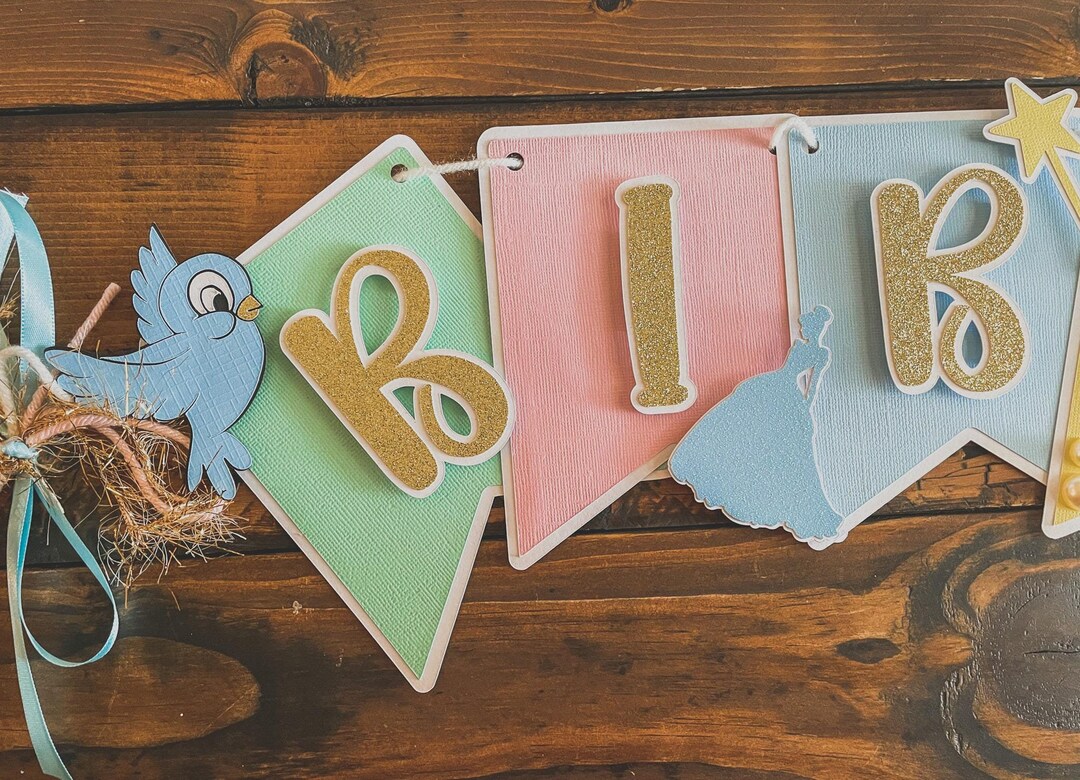 Bibbidi Bobbidi Birthday Banner – cinderella Birthday Banner – princess ...