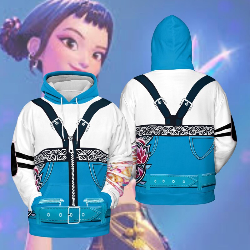 Sweat à Capuche K-Pop Demon Hunters - Design Graphique Texte, Poche Kangourou, Capuche Avec Oreilles De Chat - Unisexe Gris
