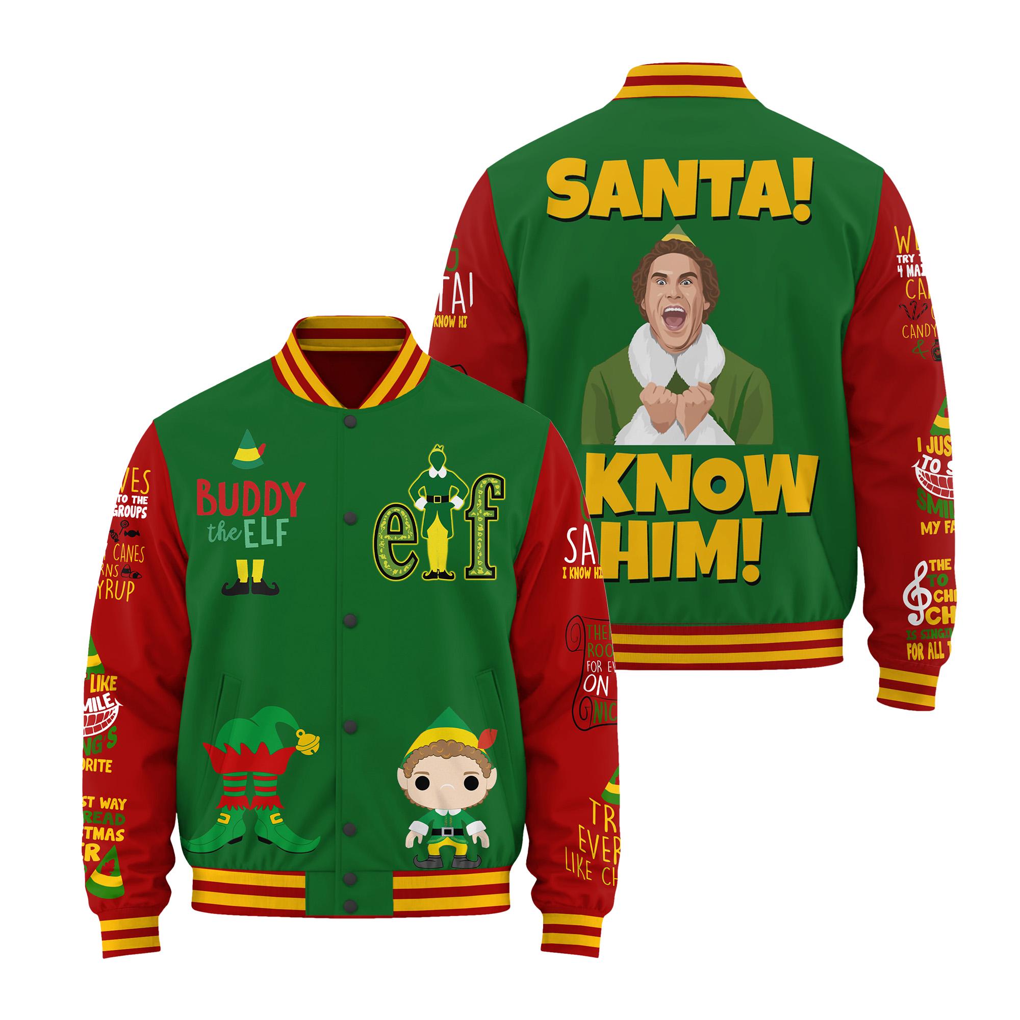 Discover Christmas Buddy E-l-f Movie Jacket, Santa I Know Him Shirt, Funny Movie Quote Shirt,  Christmas Movie Shirt, Xmas Gift Ideas