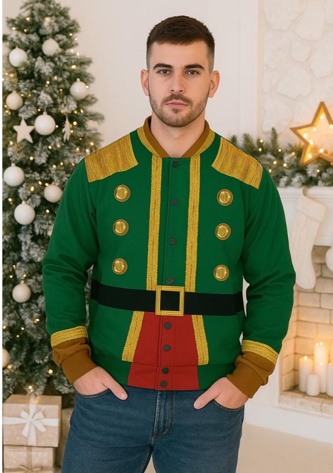 Discover Nutcracker Christmas Costume Baseball Jacket, Christmas Movie Shirt, Xmas Cosplay Outfit, Funny Holiday Jacket, Nutcracker Lovers Gift