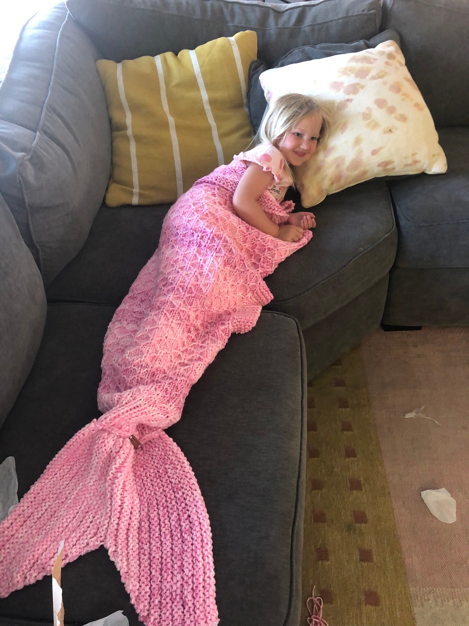 Mermaid Tail Lap Blanket Etsy