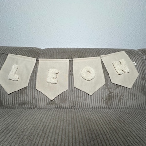 Personalized Name Garland – Custom Baby Name Sign – Nursery Wall Decor – Handmade Kids Room Decoration – Baby Shower Gift