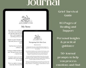 Digital Healing Journal: 100-sidig arbetsbok för sorg, förlust, reflektion och minne