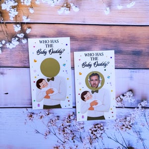 Find the Dad Babyshower Krasspel - Leuke babyshowerspelletjes voor gasten - Afdrukbare of gedrukte kraskaarten