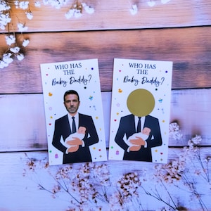Find the Dad Babyshower Krasspel - Leuke babyshowerspelletjes voor gasten - Afdrukbare of gedrukte kraskaarten