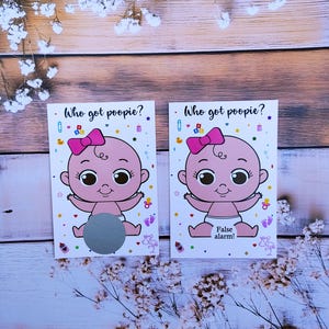 Gioco gratta e vinci per baby shower - 5 carte vincenti e 45 non vincenti - Attività divertente per baby shower - Carte gratta e vinci da 2,4 x 3,5 pollici