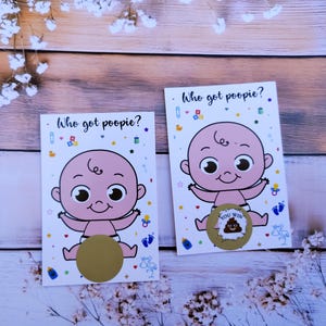 Gioco gratta e vinci per baby shower - 5 carte vincenti e 45 non vincenti - Attività divertente per baby shower - Carte gratta e vinci da 2,4 x 3,5 pollici