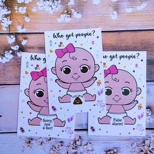 Gioco gratta e vinci per baby shower - 5 carte vincenti e 45 non vincenti - Attività divertente per baby shower - Carte gratta e vinci da 2,4 x 3,5 pollici