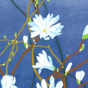 UITVERKOOP - Set van 5 wenskaarten stermagnolia