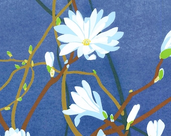 SALE - Star Magnolia Set of 5 Greeting Cards