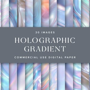 Holografisch Farbverlauf Digitales Papier: Irisierende Hintergründe (Digitaler Download)