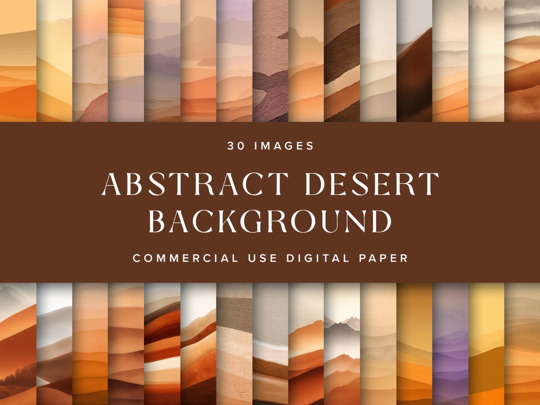 Abstract Desert Digital Paper Pack, Neutral Desert Background Bundle ...