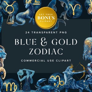 Sternzeichen Clipart - elegante Astrologie für Tarot Karten, Journal, Aufkleber, Einladung & spirituelles Projekt | Digitaler Download