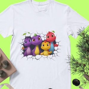 3D Dinosaurs Png, Sublimation Design, Kids Png,  Colorful Design, 3d Hole Png,Cute Dinosaur Png, T-Shirt Design, Digital Download Png