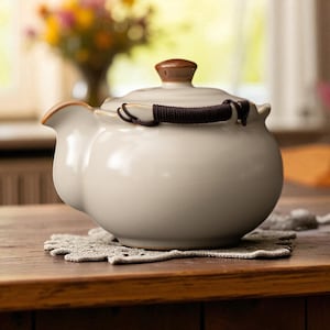 Huang Ru Teapot Single High-end Light Luxury National Fashion Open Film Large Not Hot Kung Fu Tea Set Tea Ceramic Hand-held Pot