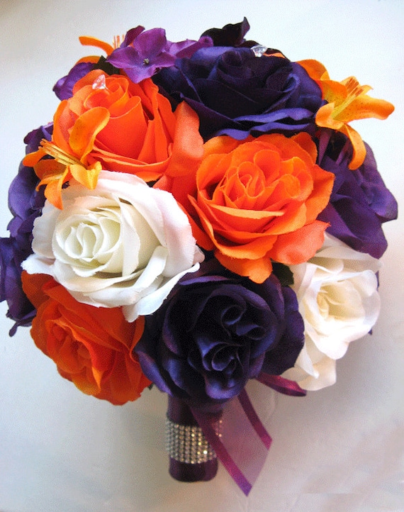17pcs Wedding Bridal Bouquet Set Silk Flower Decoration Package AQUA PEACH 17pcs Wedding Bridal Bouquet Set Silk Flower Decoration Package AQUA PEACH