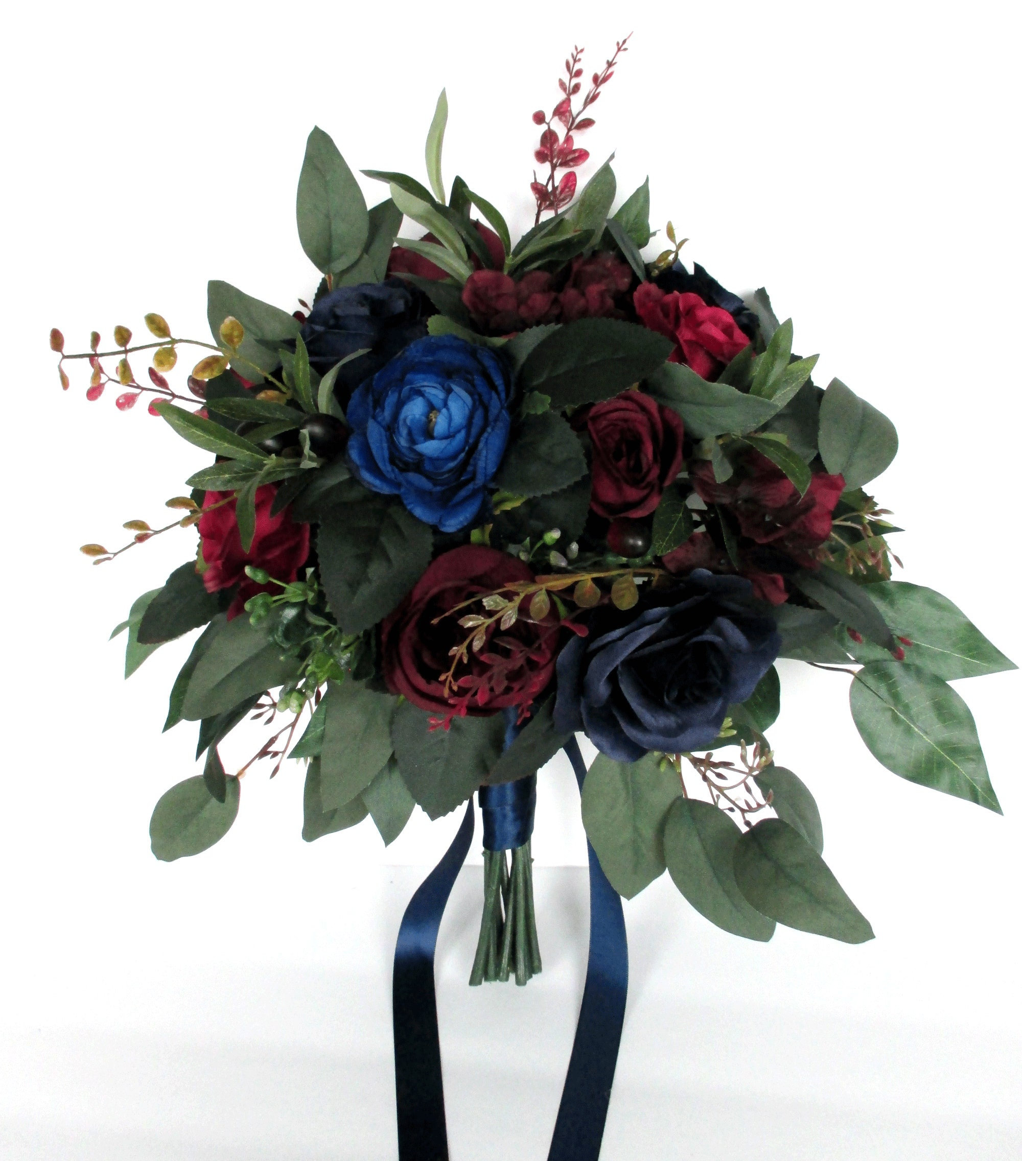burgundy flowers wedding bouquet