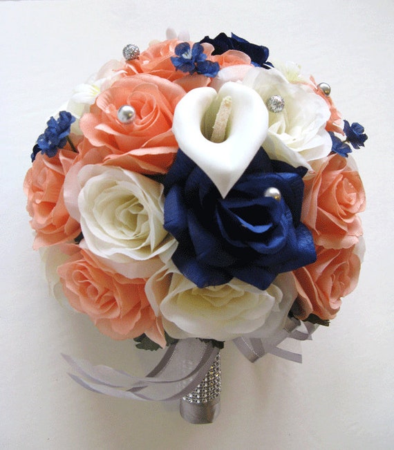 Acheter Janevini Romantique Bouquets De Fleurs Pour Mariage De Plage Bleu Clair Rose Mariée Artificielle Marié Fleur Remise Bouquet De Mariée Fleur