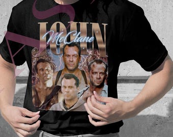 JOHN MCCLANE Shirt Bruce Willis Tee Butch Coolidge Sweatshirt Valmora TShirt James Knight Tees