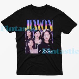 Camiseta unisex vintage de Kim Ji Won: sudadera con diseño de fan de dramas coreanos, tallas S-5XL, 100 % algodón