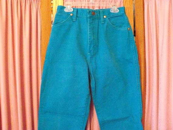 turquoise wrangler jeans