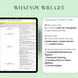 Vendor payment tracker, business vendor payment tracker, payment tracking