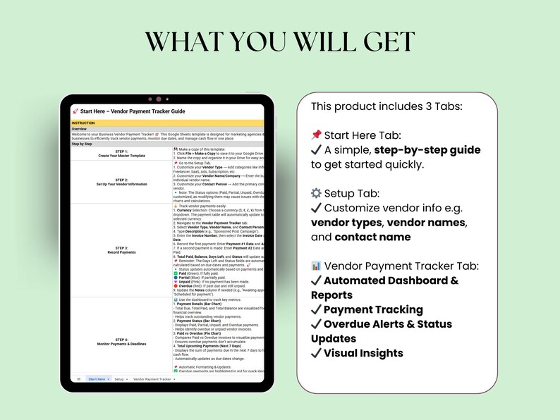 Vendor payment tracker, business vendor payment tracker, payment tracking