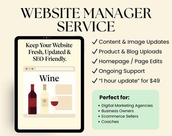 Website Update & Maintenance Service: Content, Product Uploads, SEO Edits