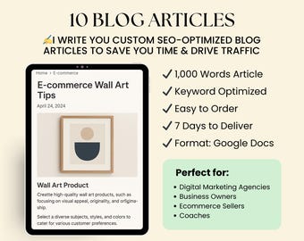 SEO Blog Article Writing Service: Custom Content for Business Websites