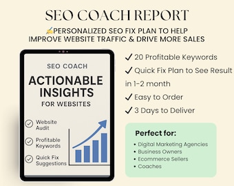 Custom SEO Audit: Website Report with Keyword Plan (PDF Download)