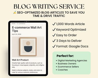 SEO Blog Article Writing Service: Custom Content for Business Websites