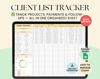 Hoja de cálculo de Google para el seguimiento de la lista de clientes: Plantilla CRM (Gestión de clientes potenciales)