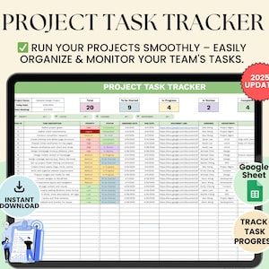 Project Task Tracker Google Sheet Task Management Spreadsheet Project Planning Team Collaboration Simple Task Tracker Template Team Leads